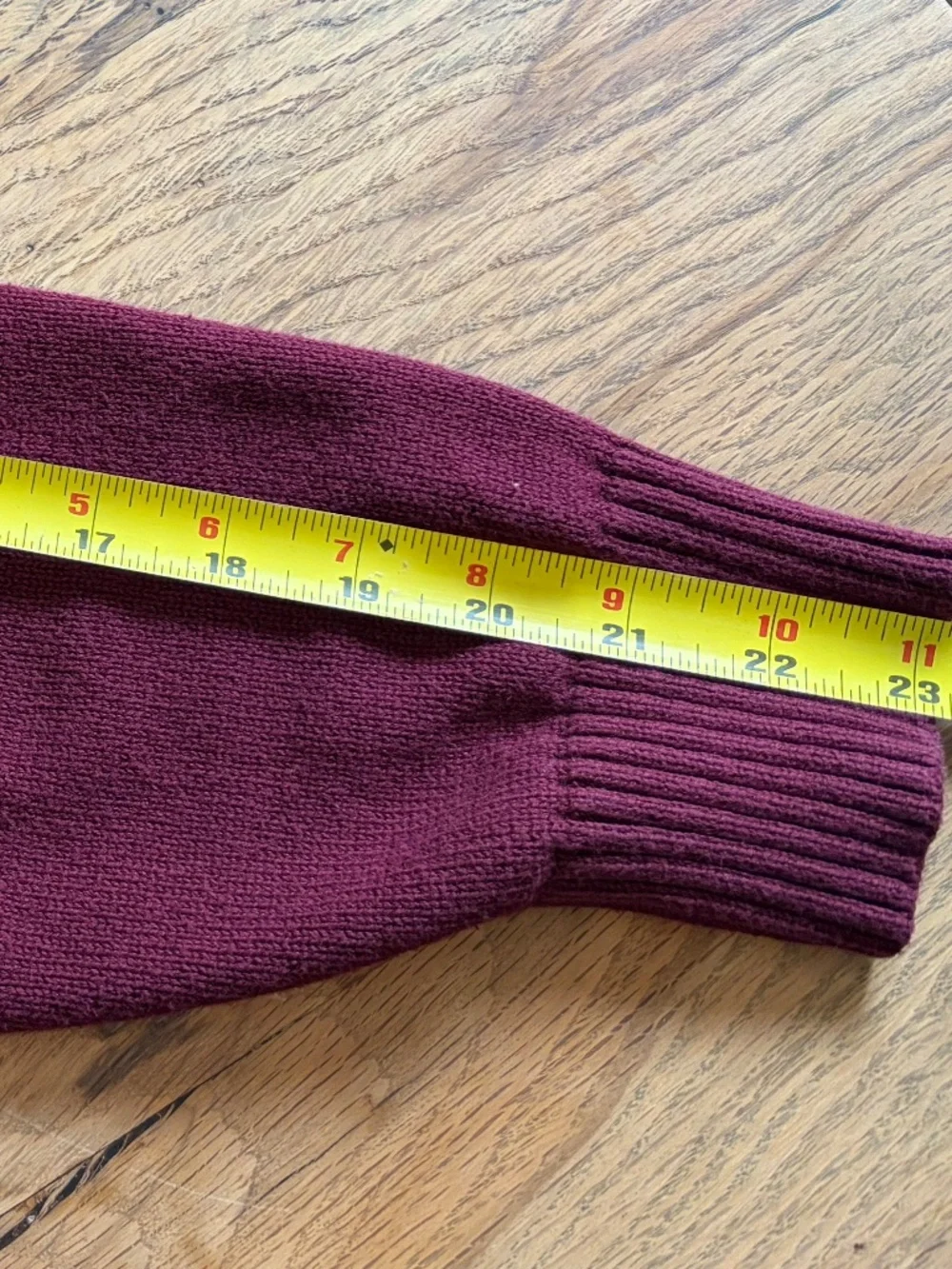 Weatherproof Vintage Quarter Zip Sweater Burgundy Textured Knit Size Large ♥️